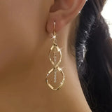 Σκουλαρίκια Σπιράλ με Λαμπερές Πέτρες