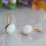 Σκουλαρίκια με Λευκό Οπάλιο
